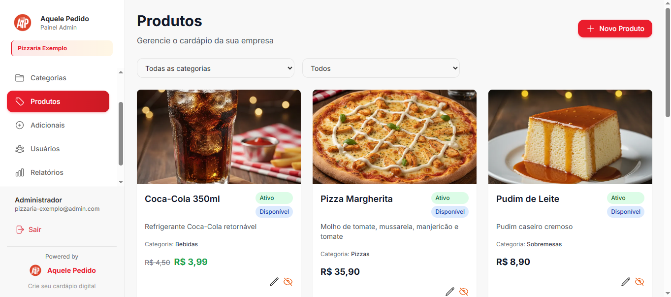 Cadastro de Produtos